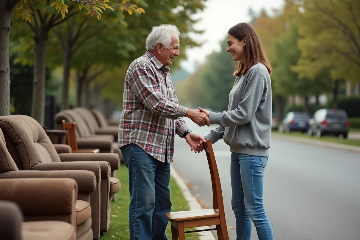 Se débarrasser gratuitement des meubles, les acteurs en jeu