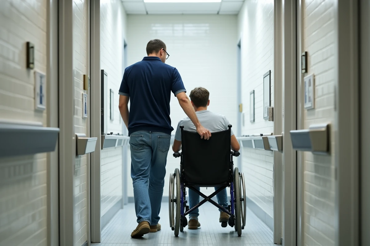 Taille de porte recommandée pour les toilettes pour handicapés